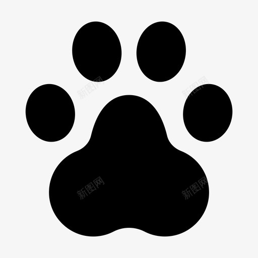 爪动物猫svg_新图网 https://ixintu.com 动物 猫狗 脚印 爪印 自然 线条