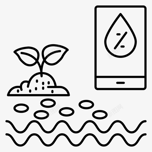 播种农业应用svg_新图网 https://ixintu.com 智能 农场 播种 农业 应用 移动 像素 完美 线条 轮廓