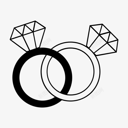 戒指庆祝情侣svg_新图网 https://ixintu.com 戒指 爱情 庆祝 情侣 钻戒 公主