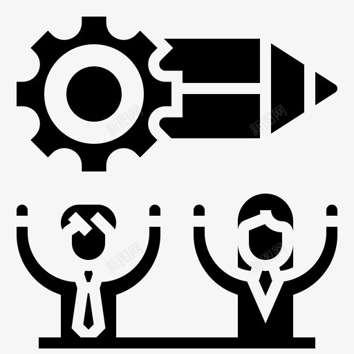 合作协作管理svg_新图网 https://ixintu.com 合作 协作 管理 合作伙伴 团队 员工 考核 图示