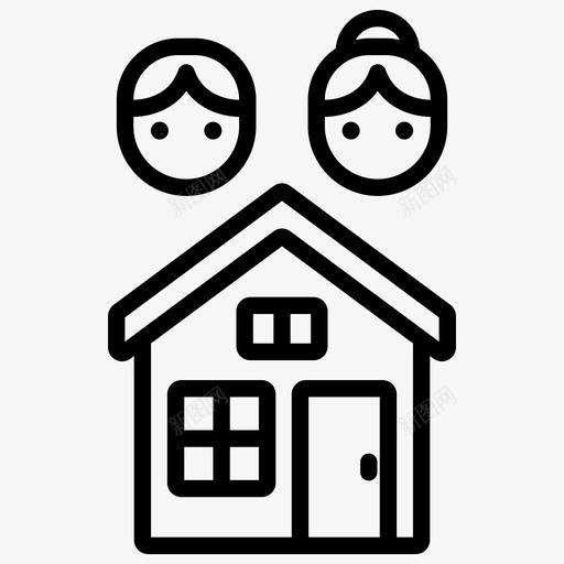居民住户室友svg_新图网 https://ixintu.com 住户 居民 室友 租户 房地产
