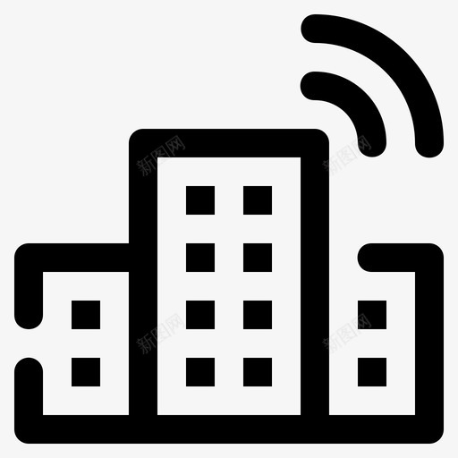 智慧城市楼宇互联网svg_新图网 https://ixintu.com 智慧 城市 楼宇 互联网 联网 无线