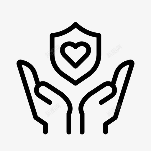 手和健康保护心脏盾牌svg_新图网 https://ixintu.com 健康 康保 护手 保护 心脏 盾牌 保健 卫生