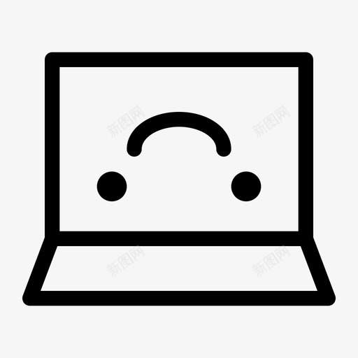表情符号笔记本电脑微笑svg_新图网 https://ixintu.com 表情 符号 笔记本 电脑 微笑