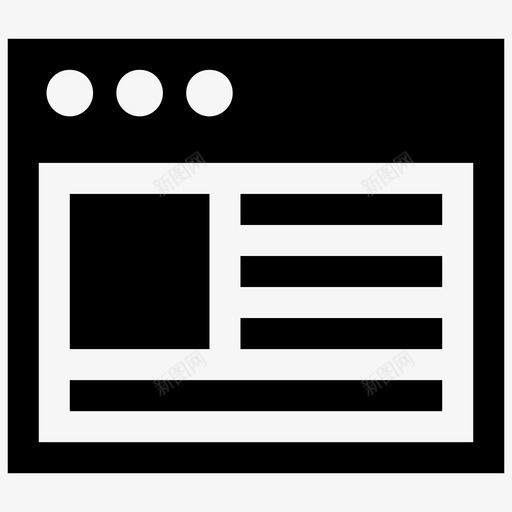 网站网页界面网页窗口svg_新图网 https://ixintu.com 网页 网站 界面 窗口 万维网 响应 用户界面 实心 图标