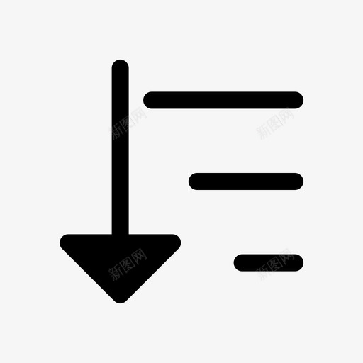升序箭头向下svg_新图网 https://ixintu.com 升序 箭头 向下 排序 用户界面 基本 图示