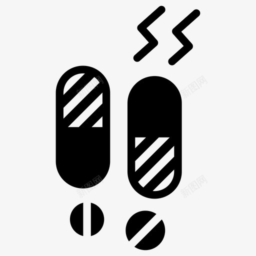 止痛药胶囊药丸药品svg_新图网 https://ixintu.com 止痛药 药品 胶囊 药丸 药房 女性健康 卫生 雕文