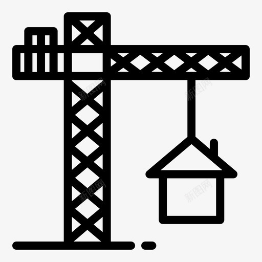 起重机建筑房屋svg_新图网 https://ixintu.com 建筑 起重机 房屋建筑 工具