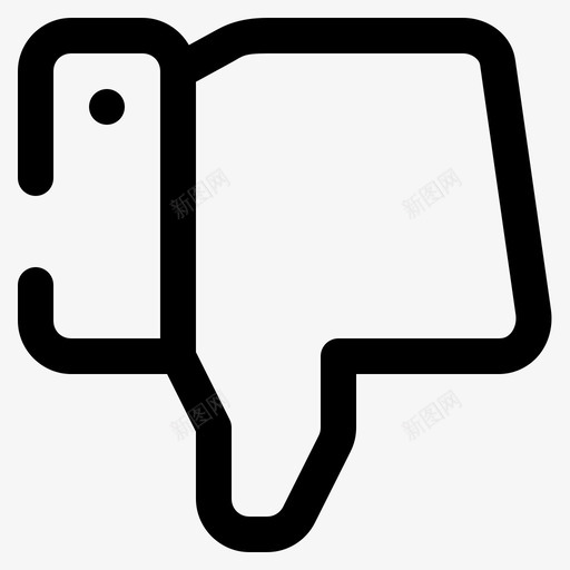 不喜欢反馈手势svg_新图网 https://ixintu.com 不喜欢 反馈 手势 拇指 朝下 用户界面