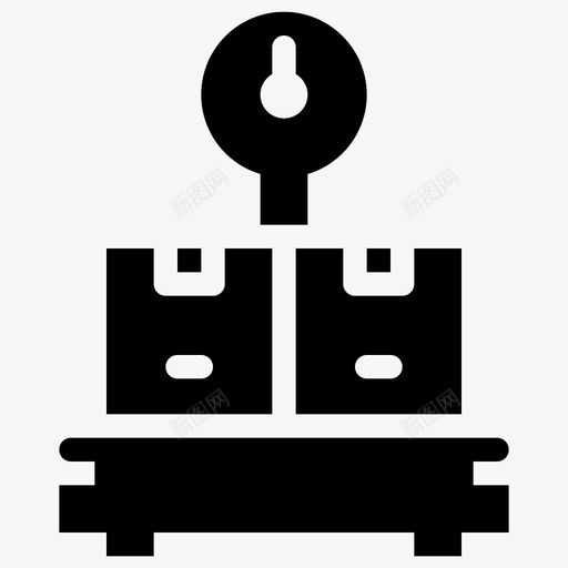 重量秤箱子物流配送svg_新图网 https://ixintu.com 重量 物流配送 箱子 计量 包装 图示