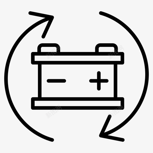 电池充电回收svg_新图网 https://ixintu.com 电池 充电 回收 能源