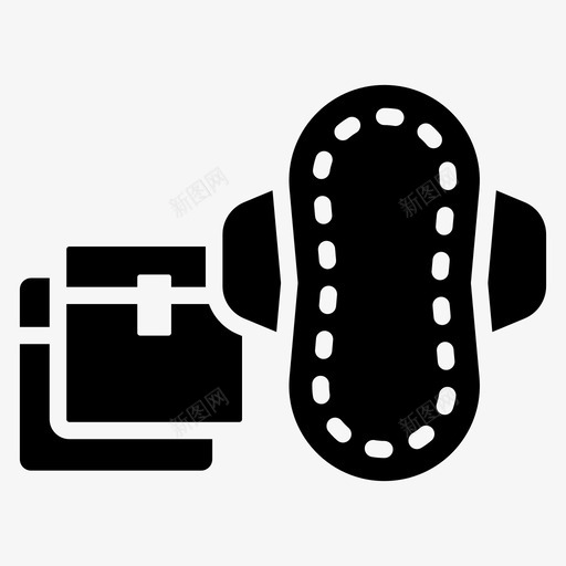 卫生巾女性卫生用品月经svg_新图网 https://ixintu.com 卫生巾 女性 卫生用品 月经 经期 卫生 标志
