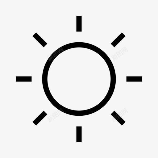 太阳白天光线svg_新图网 https://ixintu.com 太阳 白天 光线 阳光 夏天 天气 像素 完美 线条 轮廓