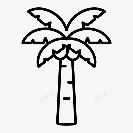 棕榈树海滩夏天svg_新图网 https://ixintu.com 棕榈树 海滩 夏天 暑假 热带