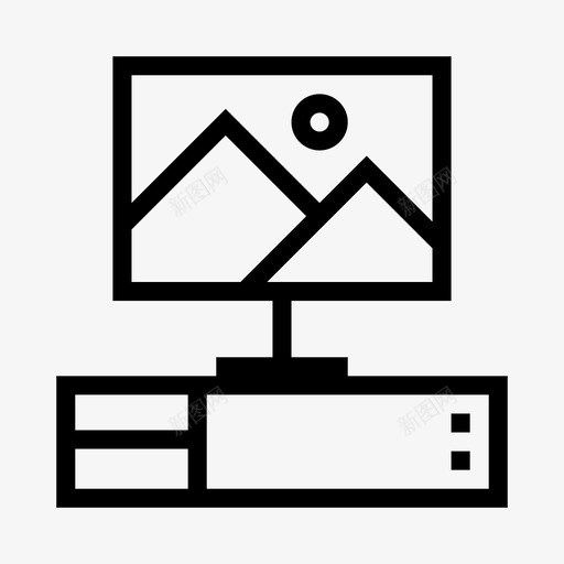 电视显示器游戏svg_新图网 https://ixintu.com 显示器 电视 游戏 液晶 液晶显示 视频 游戏机 像素 完美 线条