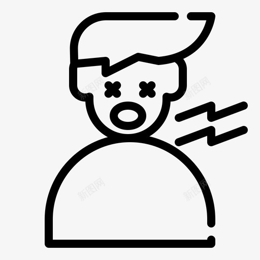 疲倦发烧生病svg_新图网 https://ixintu.com 累瘫 发烧 生病 疲倦 病毒 症状