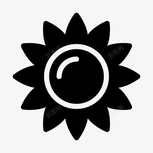 向日葵农业开花svg_新图网 https://ixintu.com 自然 向日葵 农业 开花 春天 线条
