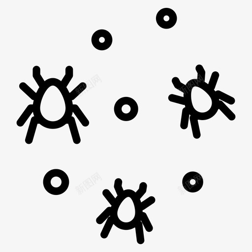 蜱臭虫昆虫svg_新图网 https://ixintu.com 昆虫 臭虫 螨虫 动物 咬伤
