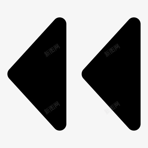 快退动作按钮svg_新图网 https://ixintu.com 快退 材料 设计 动作 按钮 导航 用户界面