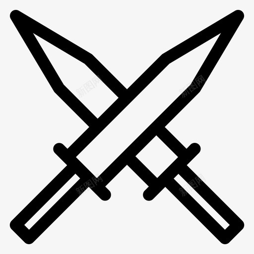 剑游戏武器svg_新图网 https://ixintu.com 游戏 武器 大纲