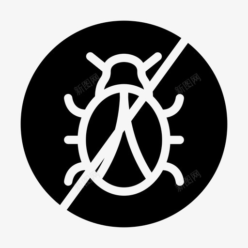 昆虫过敏不允许svg_新图网 https://ixintu.com 过敏 昆虫 不允许 标志 停止