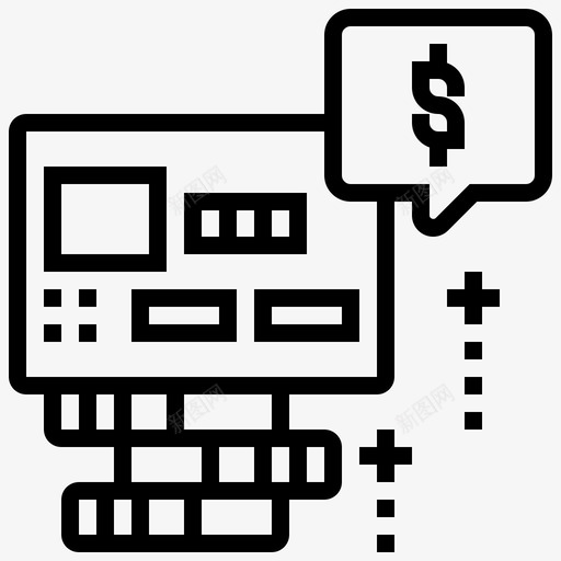 账户余额银行业务货币svg_新图网 https://ixintu.com 账户 余额 银行业务 货币 账单 付款 要素
