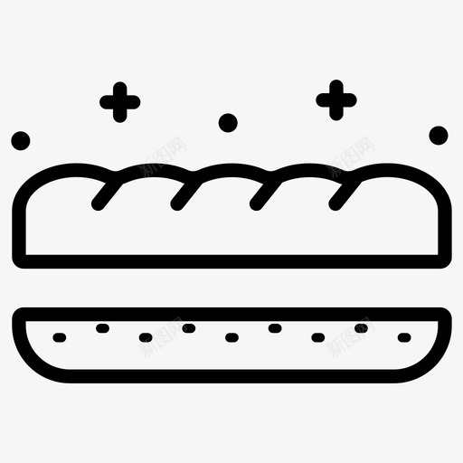 新鲜面包饮食新鲜食物svg_新图网 https://ixintu.com 面包 新鲜 饮食 食物 三明治 小麦