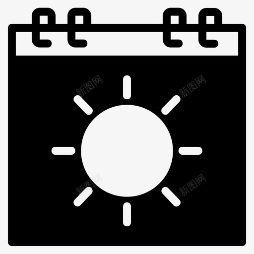 夏季日历每日日历svg_新图网 https://ixintu.com 日历 夏季 每日 周末 日期
