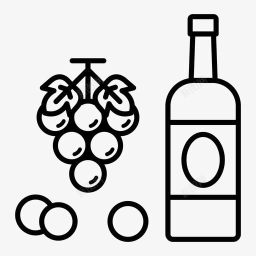 葡萄酒水果葡萄农场svg_新图网 https://ixintu.com 葡萄酒 水果 葡萄 农场 酒瓶