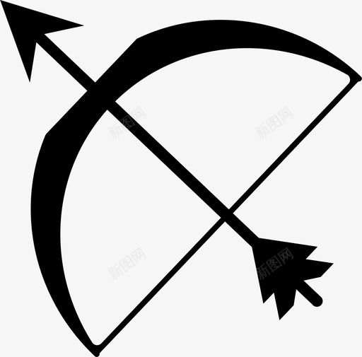 弓箭dndsvg_新图网 https://ixintu.com 游戏 弓箭 图标
