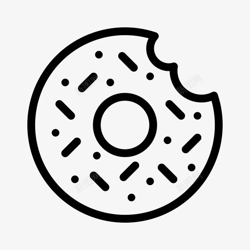 甜甜圈甜点吃svg_新图网 https://ixintu.com 甜甜圈 甜点 甜的 食物