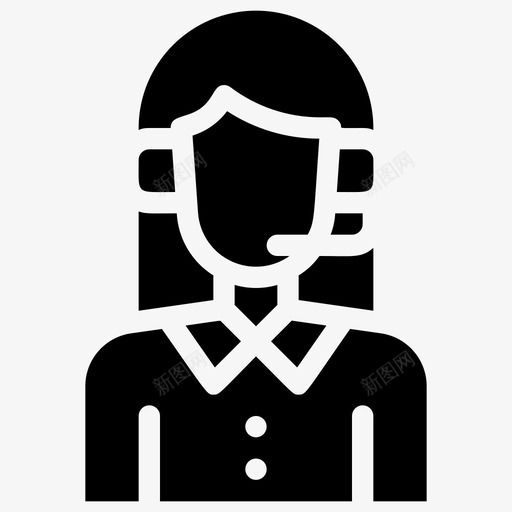 客户服务呼叫中心技术支持svg_新图网 https://ixintu.com 客户服务 技术支持 呼叫中心 女性 图示