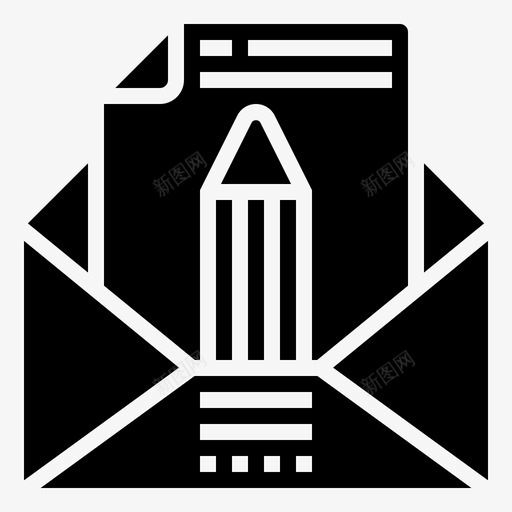 信件草稿邮件svg_新图网 https://ixintu.com 信件 草稿 邮件 书写 邮政服务 雕文