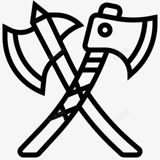斧头盔甲战斗svg_新图网 https://ixintu.com 斧头 盔甲 战斗 战争 武器 中世纪 线条