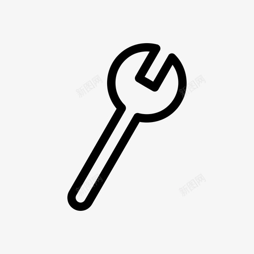 开口扳手螺栓铁svg_新图网 https://ixintu.com 扳手 开口 螺栓 修理厂 工具