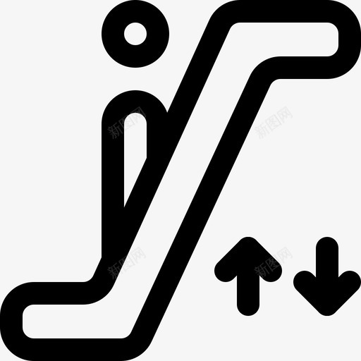 自动扶梯上升下降箭头升级svg_新图网 https://ixintu.com 自动扶梯 上升 下降 箭头 升级 楼梯