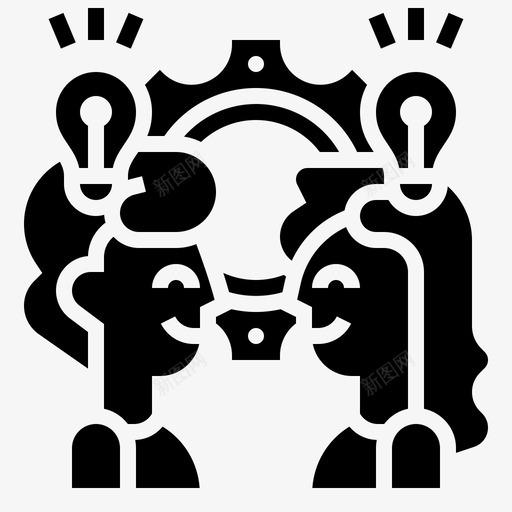 头脑风暴协作讨论svg_新图网 https://ixintu.com 会议 头脑 风暴 协作 讨论 解决方案 团队 合作 议和 图示