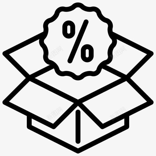 折扣产品盒子销售svg_新图网 https://ixintu.com 折扣 产品 盒子 销售 基本 轮廓 图标