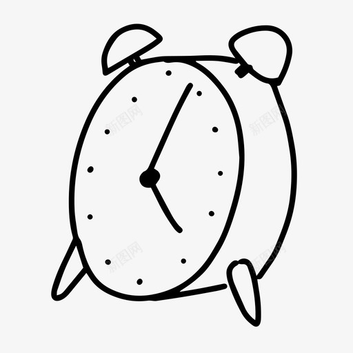 闹钟卧室涂鸦svg_新图网 https://ixintu.com 闹钟 卧室 涂鸦 早上