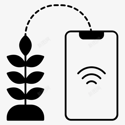 植物作物移动在线svg_新图网 https://ixintu.com 植物 作物 智能 农场 移动 在线 像素 完美 线条 轮廓