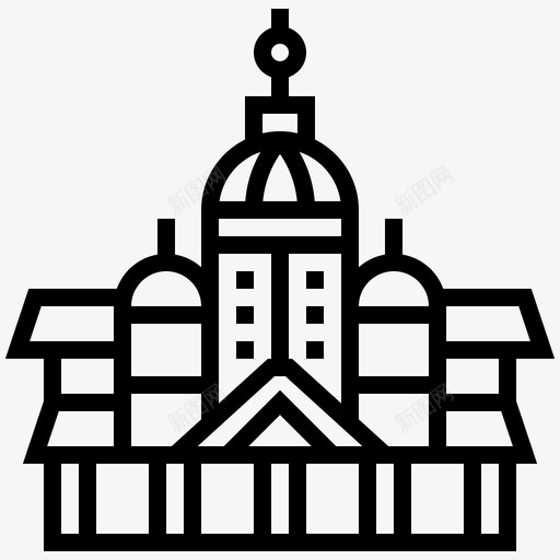 赫尔辛基参议院广场芬兰landmarksvg_新图网 https://ixintu.com 赫尔辛基 参议院 广场 芬兰