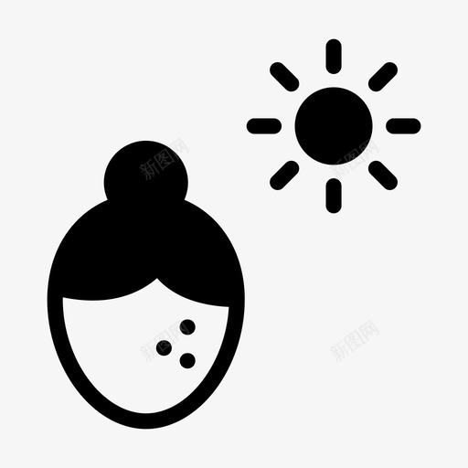 痤疮过敏粉刺svg_新图网 https://ixintu.com 过敏 痤疮 粉刺 皮肤 太阳