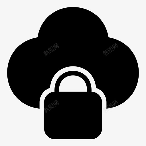 云计算锁svg_新图网 https://ixintu.com 云计算 锁开 挂锁 接口 图示