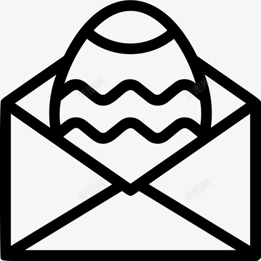 信封里的蛋复活节问候语svg_新图网 https://ixintu.com 复活节 封里 快乐 信封 蛋信 问候语