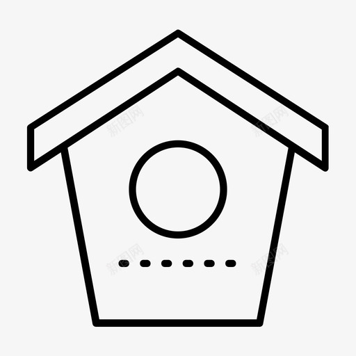 鸟屋花园点缀svg_新图网 https://ixintu.com 鸟屋 花园 点缀