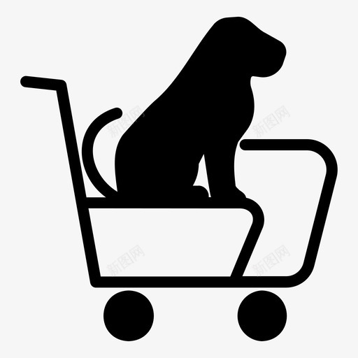 手推车动物狗svg_新图网 https://ixintu.com 宠物 手推车 动物 店雕文