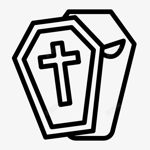 棺材死飞svg_新图网 https://ixintu.com 万圣节 棺材 死死 东西
