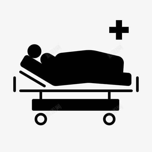 医院病床护理svg_新图网 https://ixintu.com 医院 病床 护理 健康 病人
