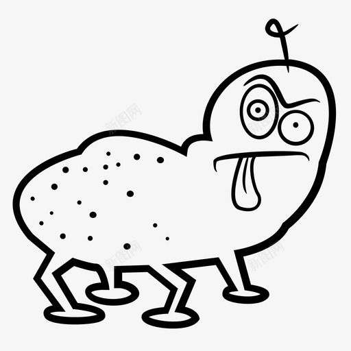 病态病毒卡通细胞svg_新图网 https://ixintu.com 病态 病毒 疾病 卡通 细胞 流感