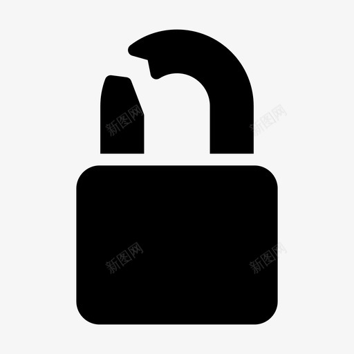 锁坏锁挂锁svg_新图网 https://ixintu.com 锁坏 挂锁 安全 不安全 移动 线条 符号